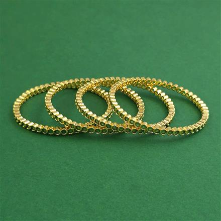 American Diamond Classic Bangles With Gold Plating