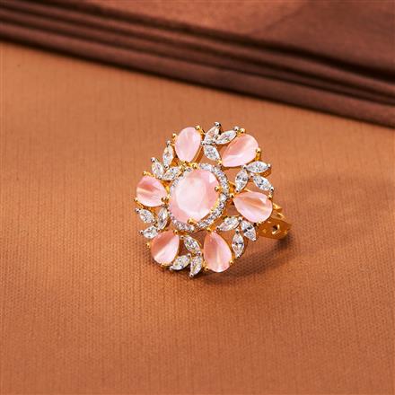 Cz Classic Ring With 2 Tone Plating