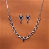 Cz Delicate Necklace With Rhodium Plating
