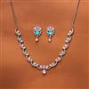 Cz Delicate Necklace With Rhodium Plating