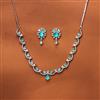 Cz Delicate Necklace With Rhodium Plating