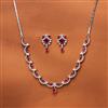 Cz Delicate Necklace With Rhodium Plating