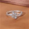Cz Classic Kada With Rhodium 2 Tone plating