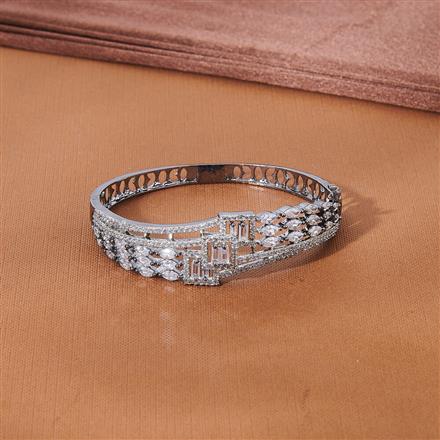 Cz Delicate Kada With 2 Tone Black Plating