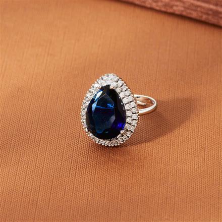 Cz Delicate Ring With Rhodium Plating