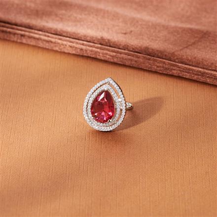 Cz Delicate Ring With Rhodium Plating