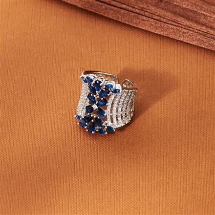 Cz Classic Ring With Rhodium Plating