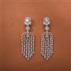Cz Classic Earring With Rhodium 2 Tone plating