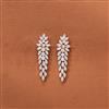 Cz Classic Earring With Rhodium 2 Tone plating
