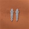 Cz Classic Earring With Rhodium 2 Tone plating