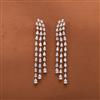 Cz Classic Earring With Rhodium 2 Tone plating