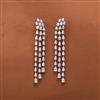 Cz Classic Earring With Rhodium 2 Tone plating