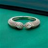 Cz Classic Kada With Rhodium Plating