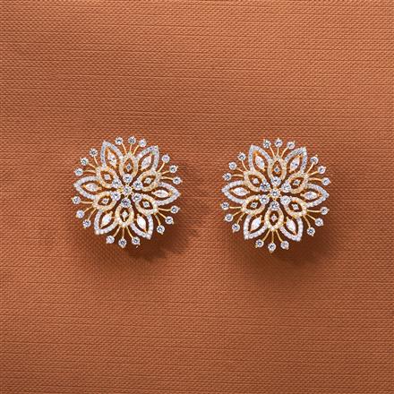 Cz Classic Tops With Mehndi Rhodium 2 Tone Plating