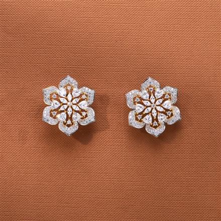 Cz Classic Tops With Mehndi Rhodium 2 Tone Plating