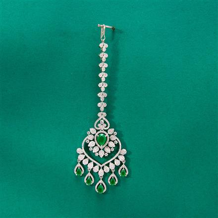 Cz Classic Tikka With Rhodium Plating