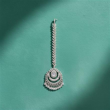 Cz Classic Tikka With Rhodium Plating