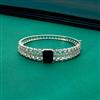 Cz Classic Kada With Rhodium Plating