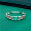 Cz Classic Kada With Rhodium Plating