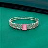 Cz Classic Kada With Rhodium Plating