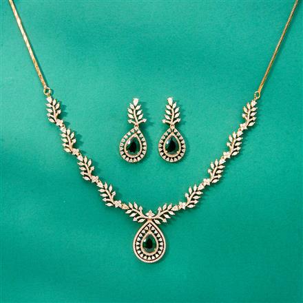 Cz Classic Necklace With Mehndi Plating