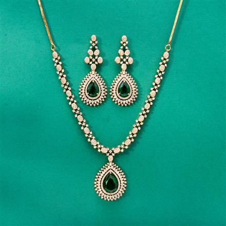 Cz Classic Necklace With Mehndi Plating