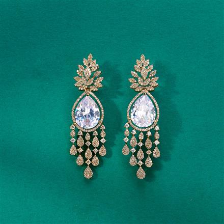 Cz Classic Earring With Mehndi Plating
