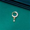 Cz Delicate Nose Ring With 2 Tone Plating
