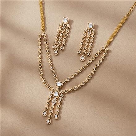 Cz Classic Necklace With Mehndi Plating