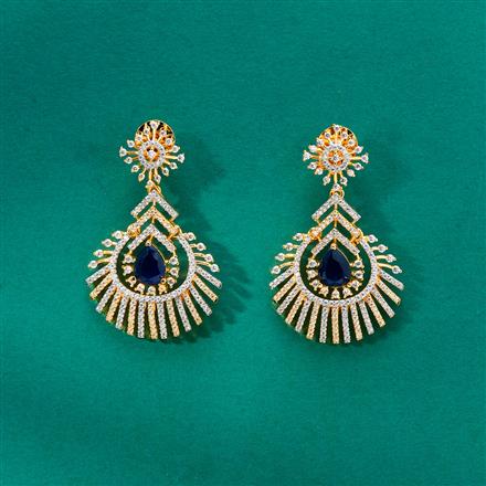 Cz Classic Earring With 2 Tone Plating