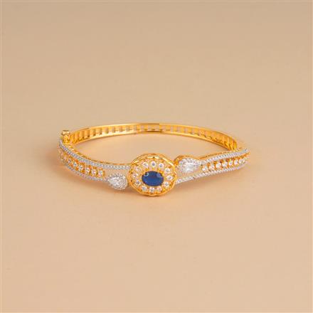 Cubic Zirconia Openable Kada With 2 Tone Plating