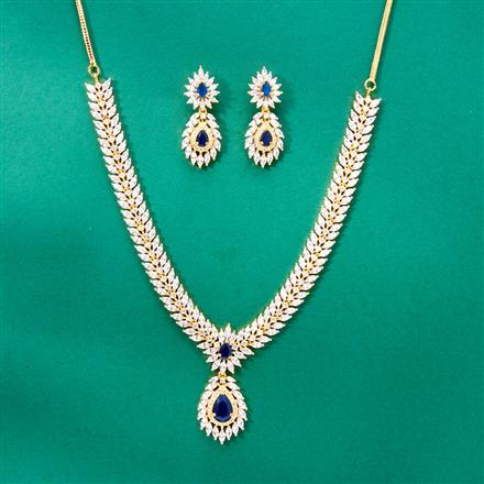 Cz Classic Necklace With 2 Tone Plating