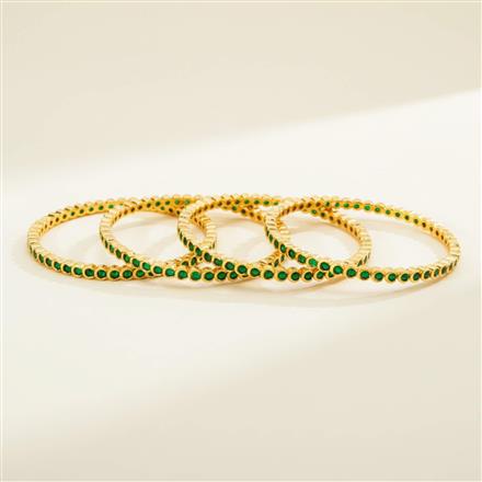 Cz Classic Bangles With Gold Plating