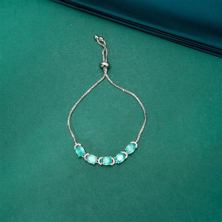 Cz Delicate Bracelet With Rhodium Plating