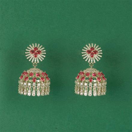 Cz Classic Jhumki With Rhodium Plating