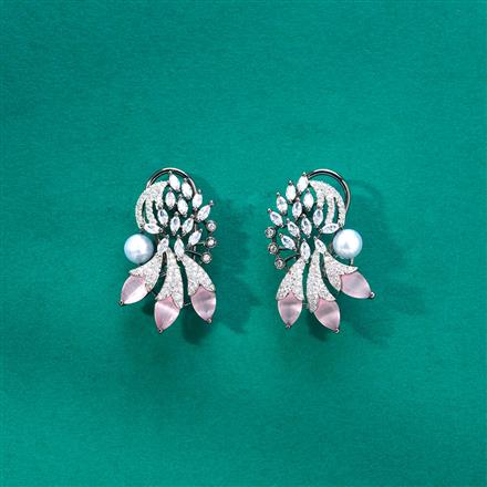 Cz Moti Earring With Black Plating