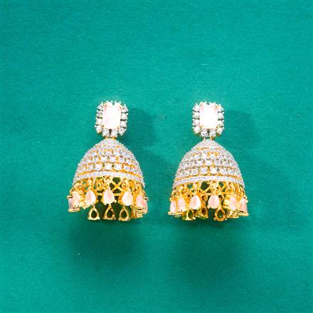 Cz Classic Jhumki With 2 Tone Plating