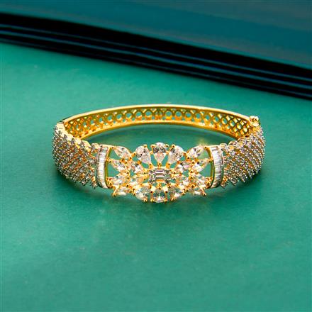 Cz Classic Kada With 2 Tone Black Rhodium Plating