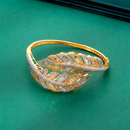 Cz Classic Kada With 2 Tone Black Rhodium Plating