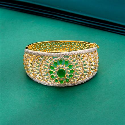 Cz Broad Kada With 2 Tone Plating