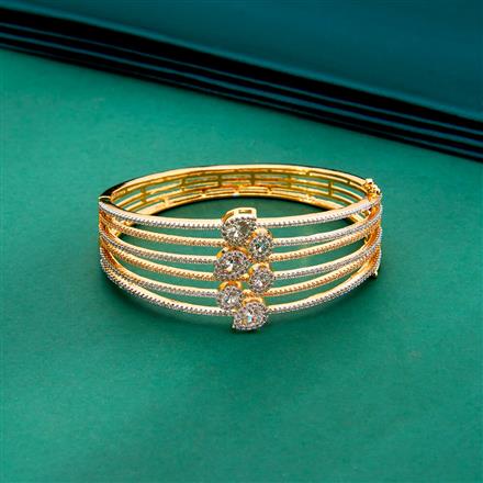 Cz Classic Kada With 2 Tone Black Rhodium Plating