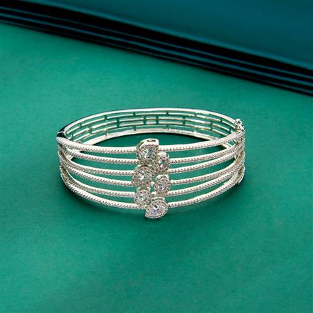 Cz Classic Kada With 2 Tone Black Rhodium Plating