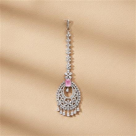 Cz Classic Tikka With Rhodium Plating