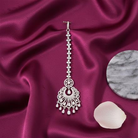 Cz Classic Tikka With Rhodium Plating