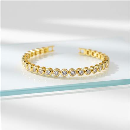 Cubic Zirconia Classic Bracelet With Gold Plating