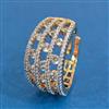 Cz Adjustable Ring With Carat Plating
