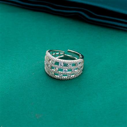 Cz Classic Ring With 2 Tone Black Rhodium Plating