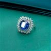 Cz Classic Ring With Rhodium Plating
