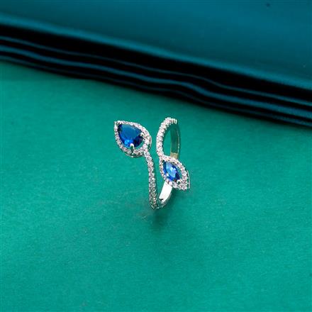 Cz Classic Ring With Rhodium Plating