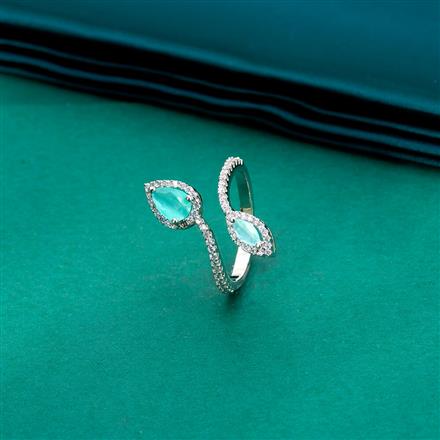 Cz Classic Ring With Rhodium Plating